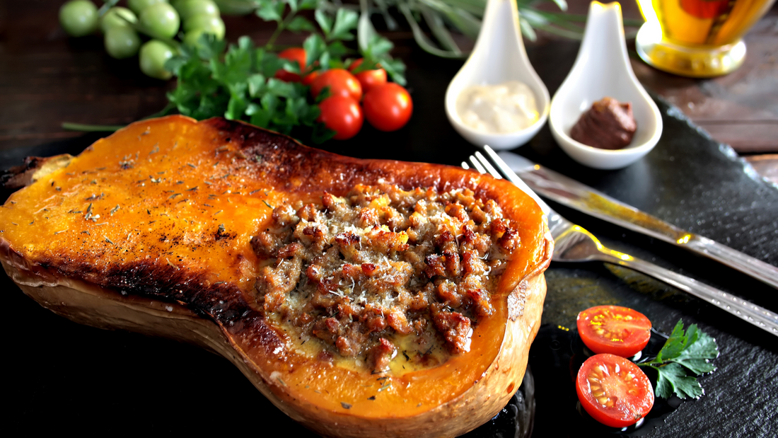 Sausage Stuffed Butternut Squash